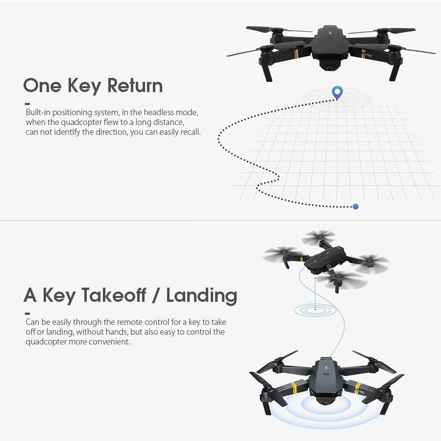 Skyhawk HD Foldable Air Selfie Drone With Camera 2MP