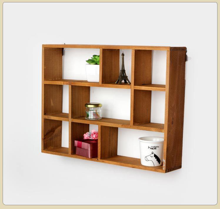 Wood Hanging Trinket Shelf