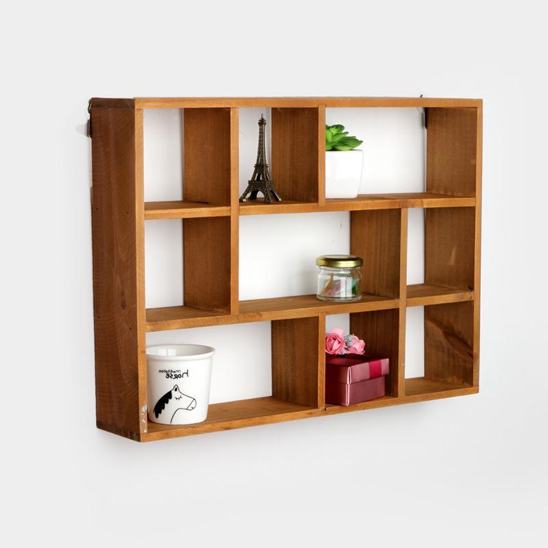 Wood Hanging Trinket Shelf