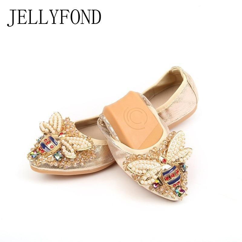 Crystals Flat Shoes Woman Comfortable Soft Slip On Elegant Ladies Loafers