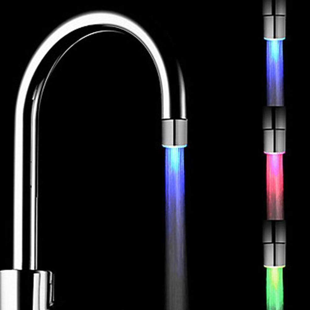 Icool LED Kitchen Faucet Glow  Kitchen Tap Temperature Sensor Light Water Faucet kitchen Bathroom