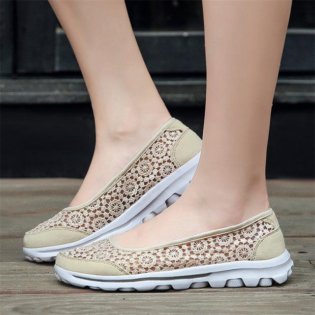 Plus Size New Pierced Lace Women Flats Shoes