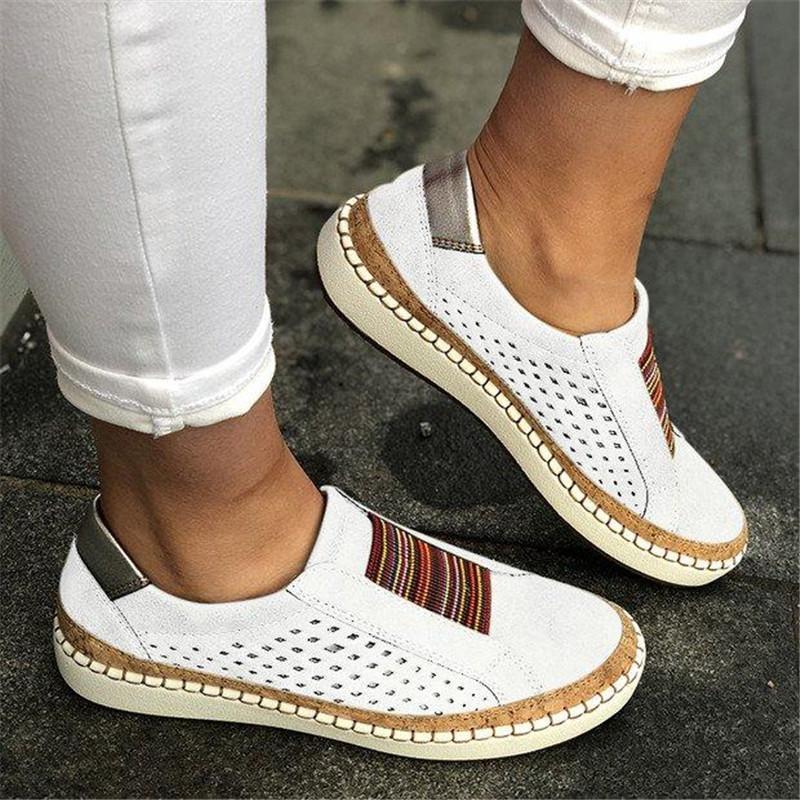 Laamei Leather Loafers Shoes Women  Sneaker Casual Comfortable Lady Loafers