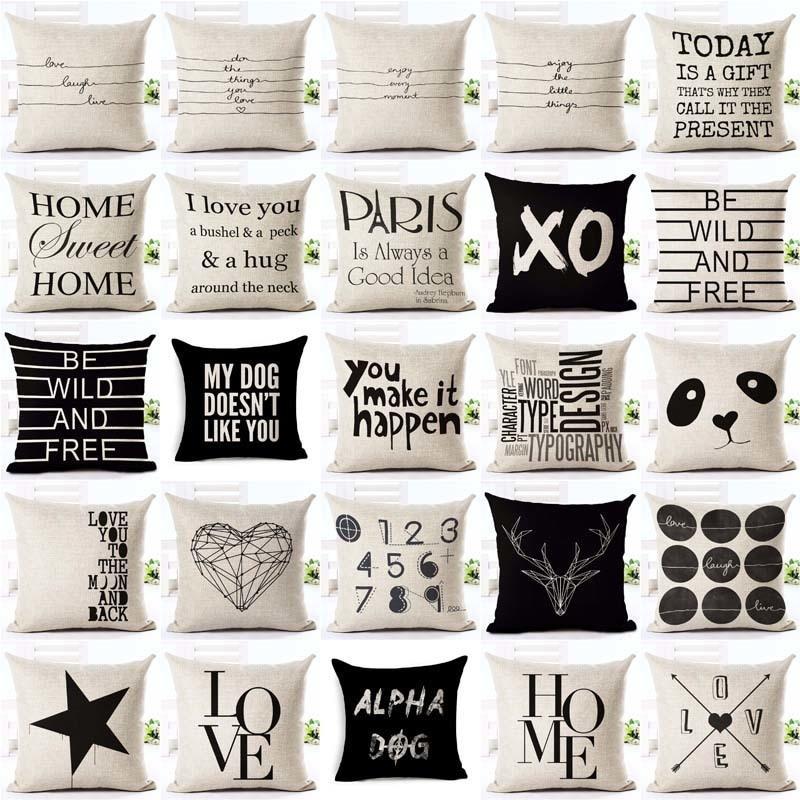 Black & White Decorative Cushion Cover