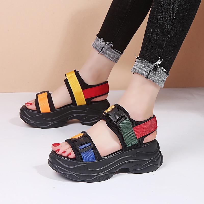 New Fashion Women Platform Sandals Ladies Casual Peep-toe Wedges Shoes
