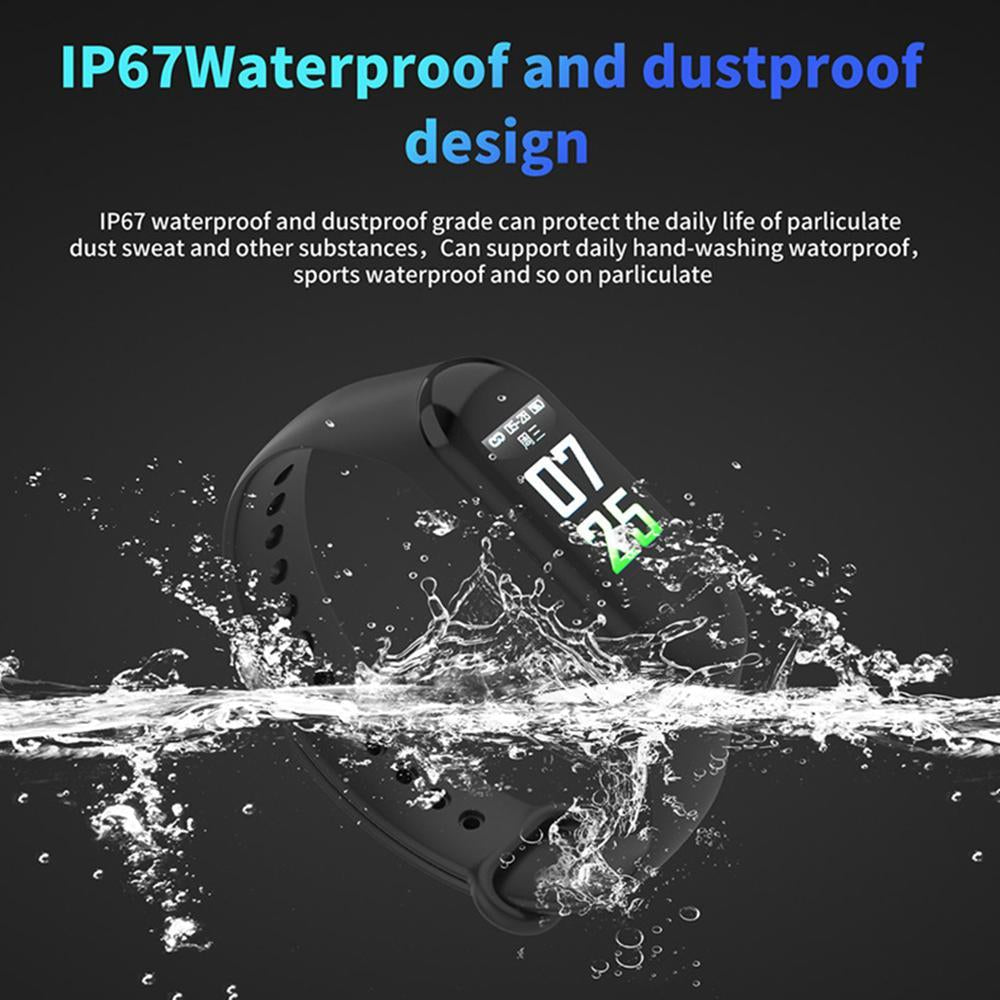 IcoolGadget Pro Smart Band Waterproof Fitness Tracker VS M3 Plus Smart Bracelet Blood Pressure Heart Rate Monitor PK Mi Band 3