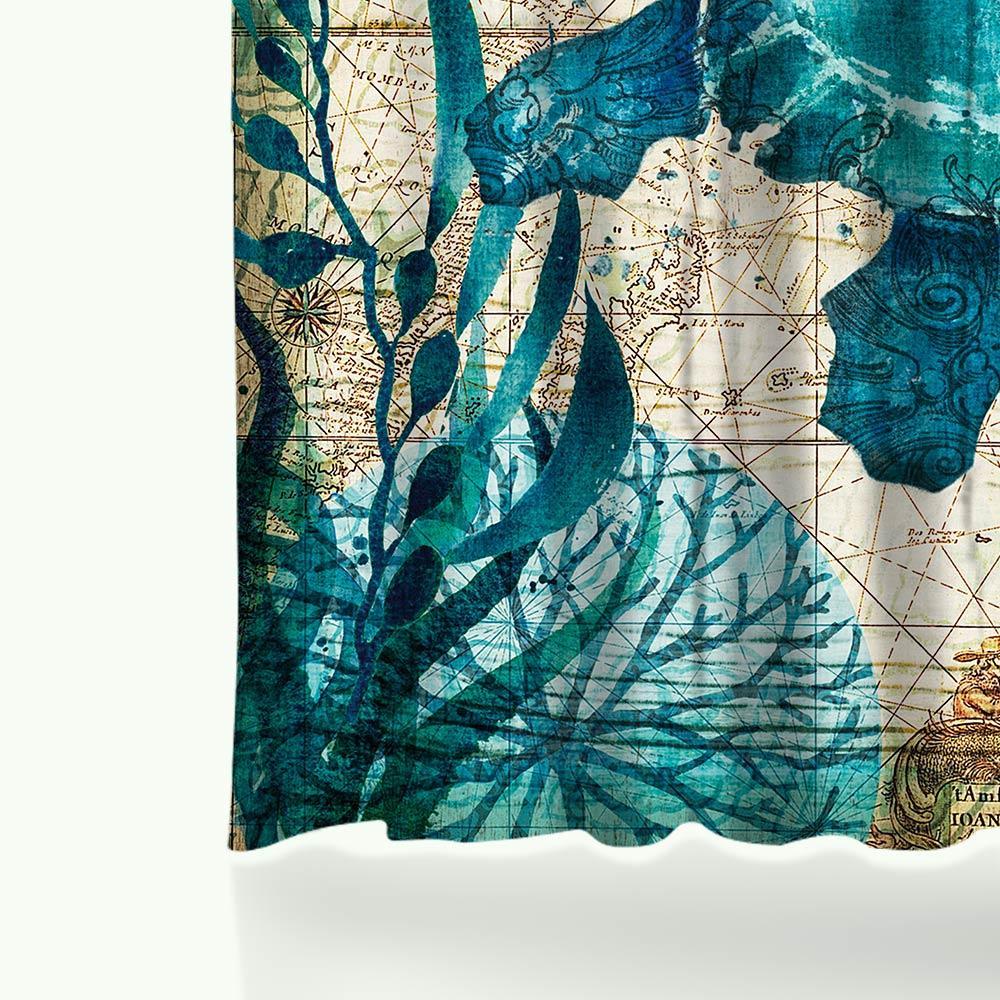 Sea Turtle Waterproof Shower Curtain