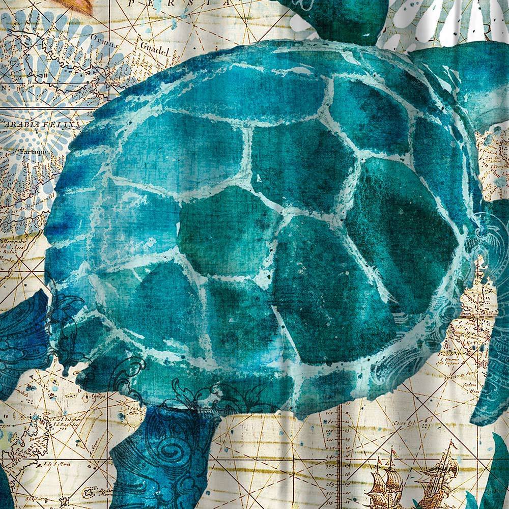 Sea Turtle Waterproof Shower Curtain