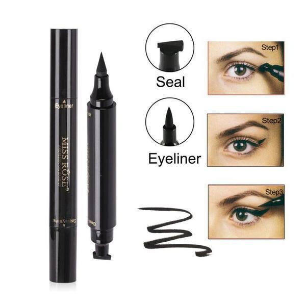2 in 1 liquid eyeliner with wing stamp