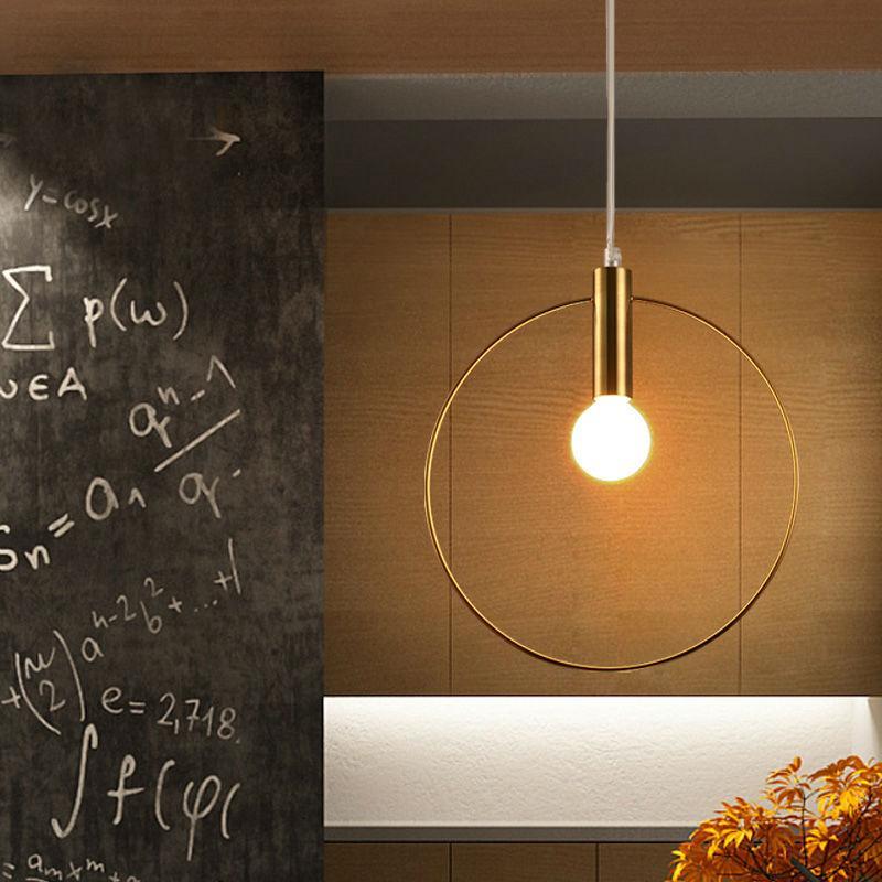Gold Metal Ring Pendant Light