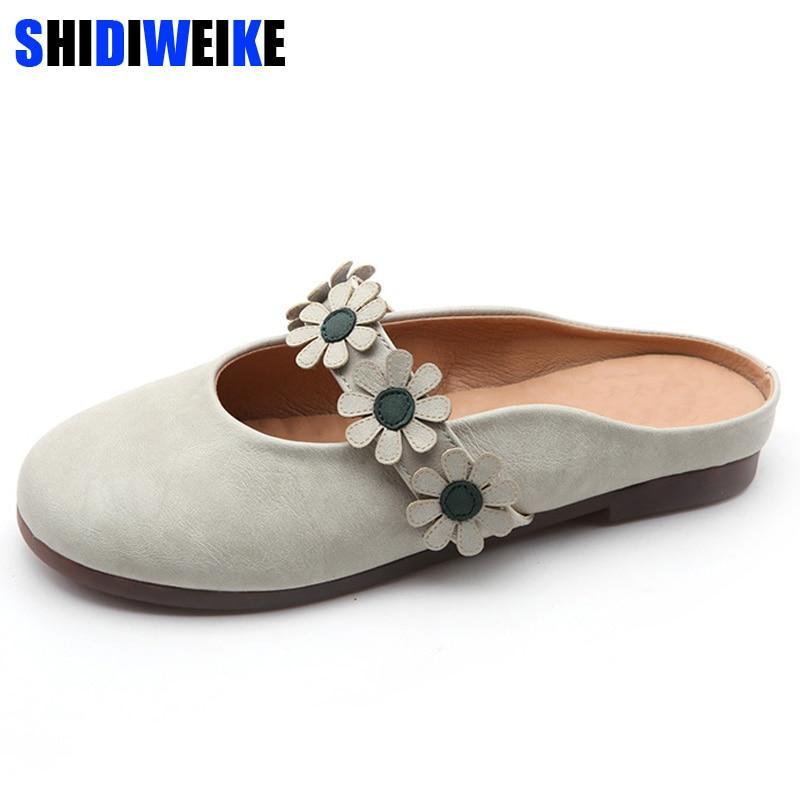 New Women Shoes Woman Leather Flat Shoes Fashion  flowers Loafers