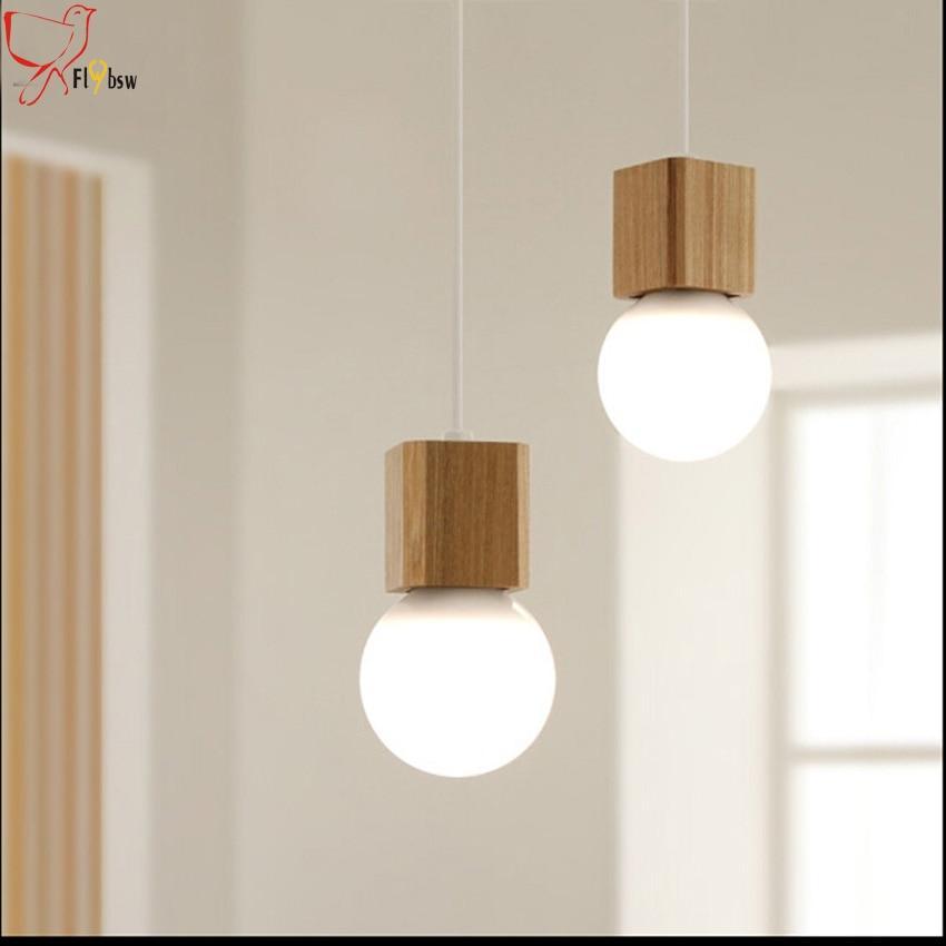 Industrial Wood Pendant Light