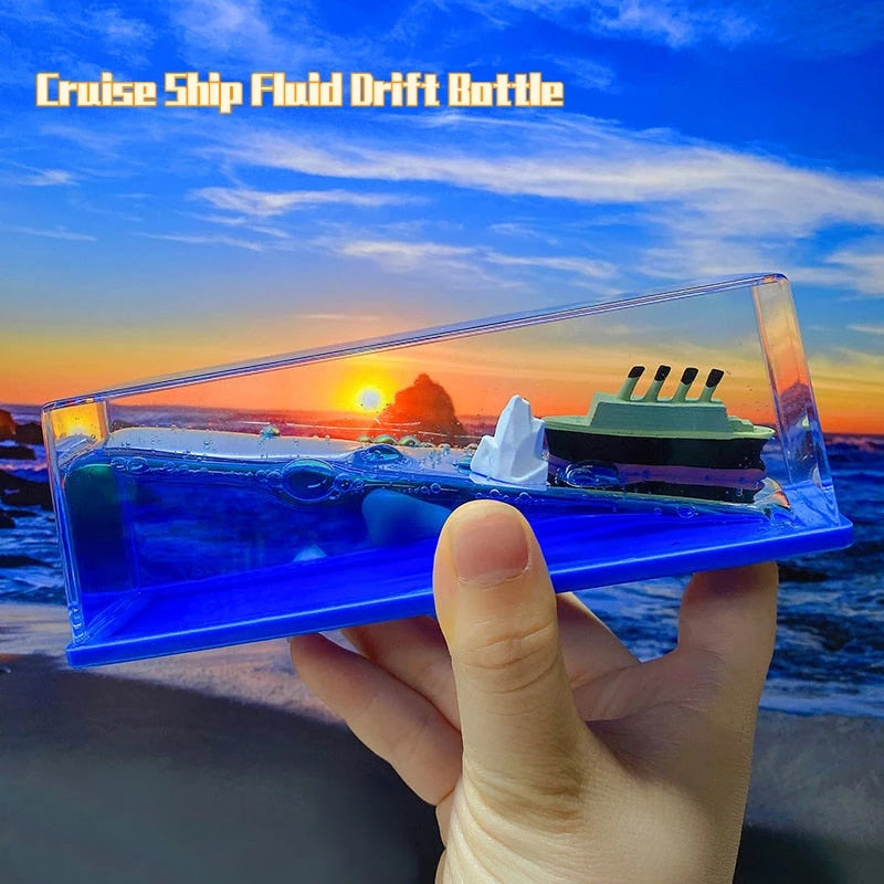 Cruise Ship Drift Glass Bottle