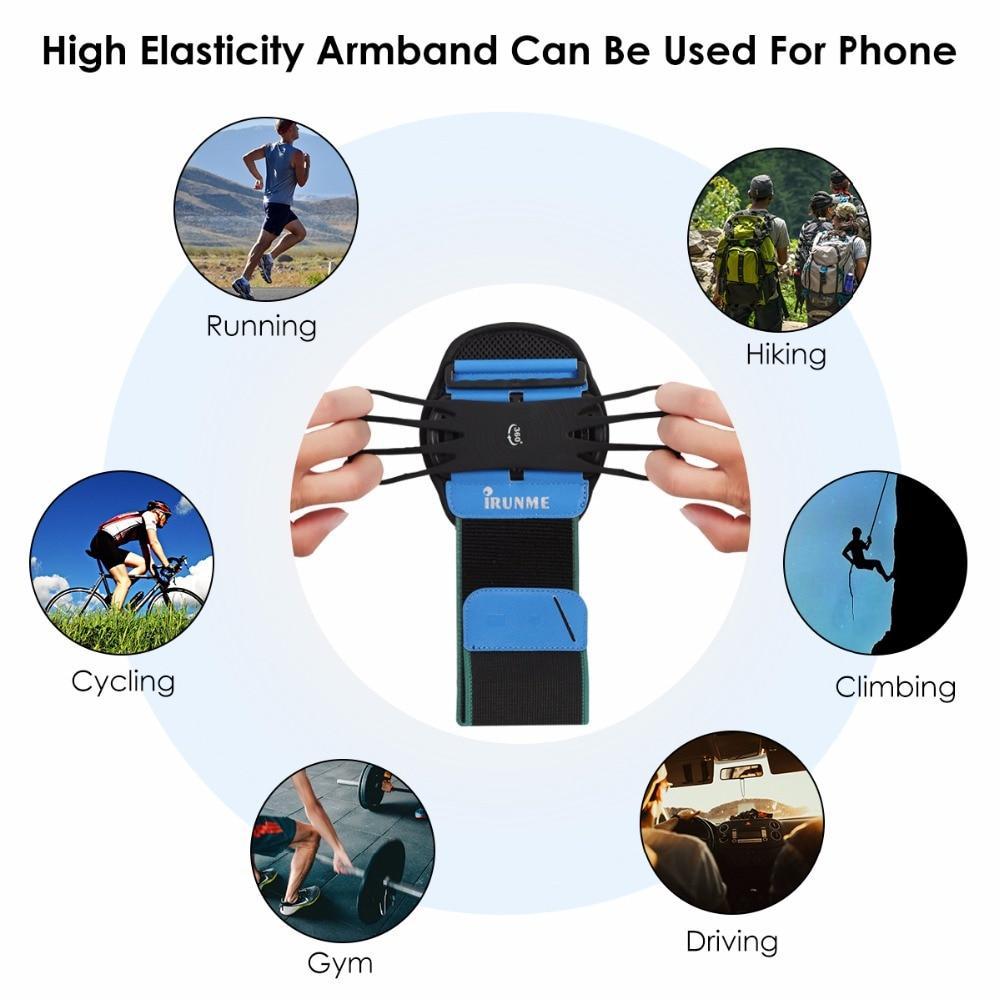 SOONHUA Sports Armband Case for iPhone X 8 7 Universal, Rotatable with Key Holder for 4-6 inch Phone