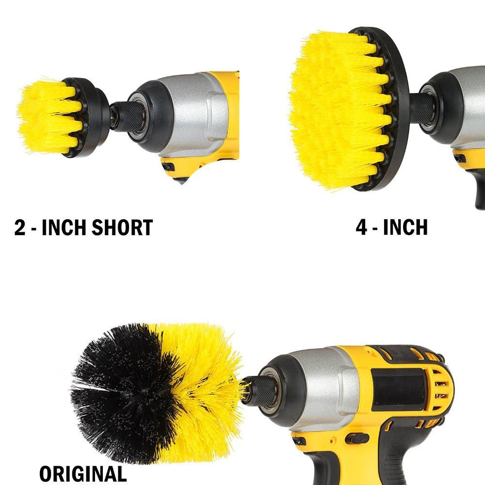 Powerful 3 Pcs/Set Drill Scrubber Brush