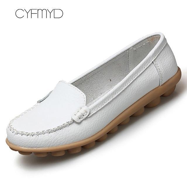 Shoes woman oxford shallow genuine leather  fashion flats slip on shoes for women