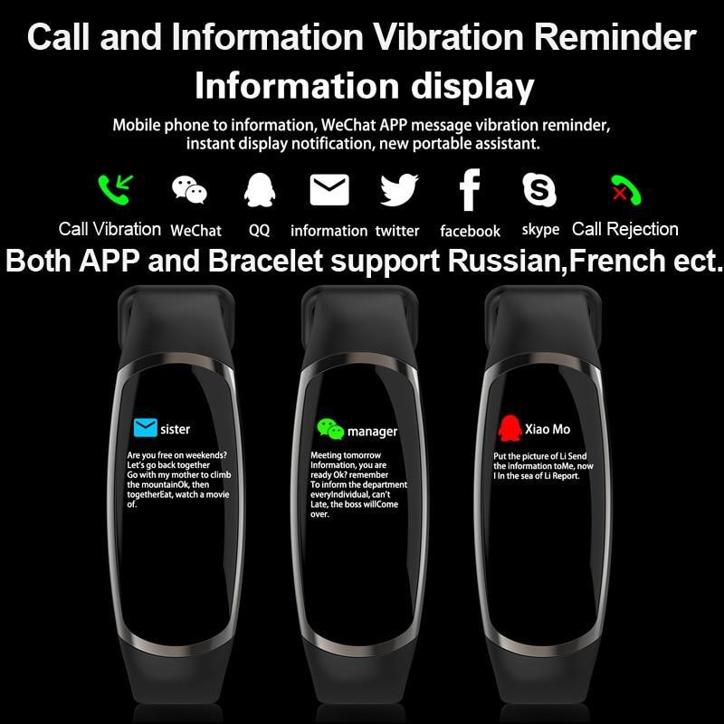 Smart Bracelet R16 Men Women Heart Rate Watch Sleep Monitor Blood Pressure Fitness Tracker Android IOS Color Message Sport Band