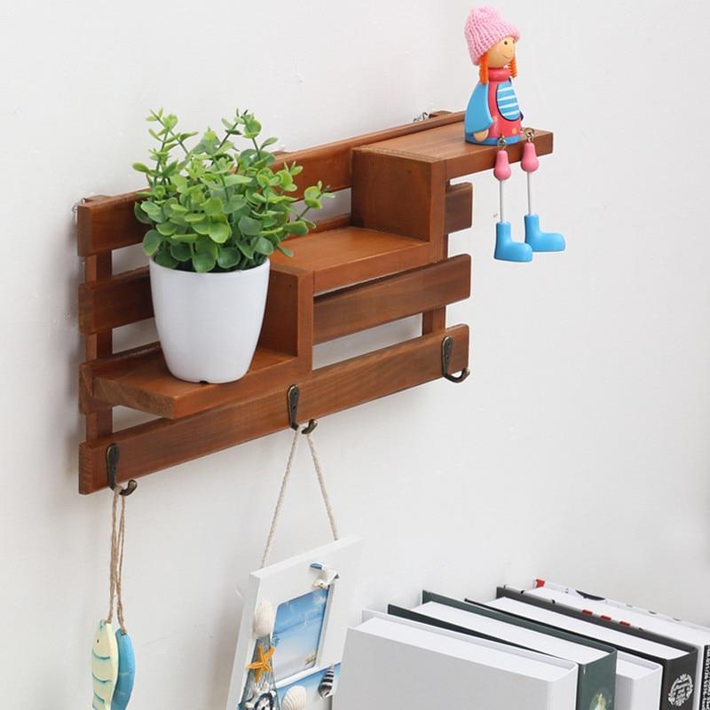 Entryway Wood Hanging Shelf