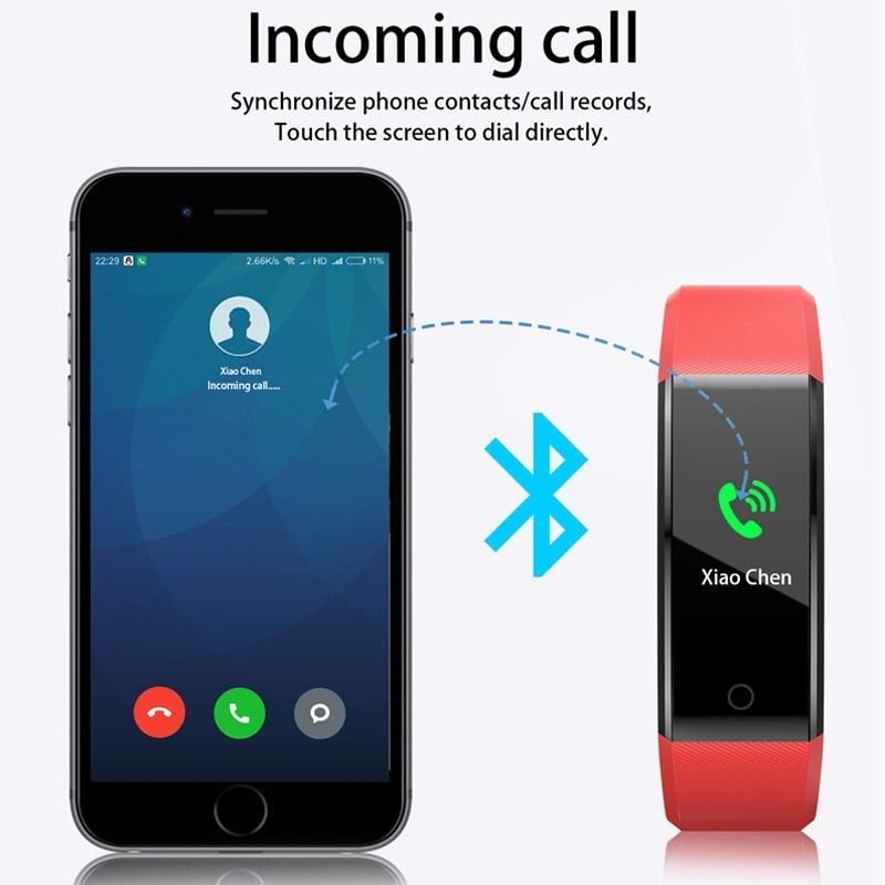 Sports Smart Band Heart Rate Fitness Tracker Smart Bracelet Waterproof Smartband Blood Pressure Smart Wristband Smart Watch Men