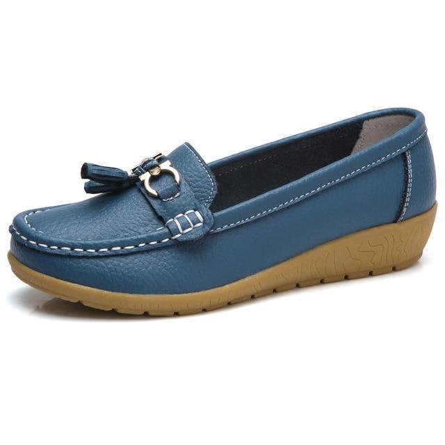 Women Shoes Loafers Genuine Leather