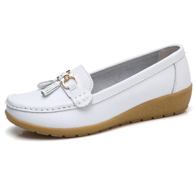 Women Shoes Loafers Genuine Leather