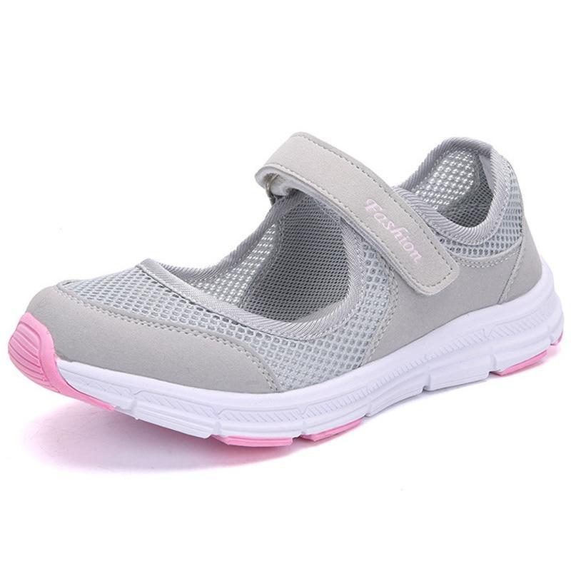 Casual Shoes Woman Flats Breathable Mesh Ladies Shoes