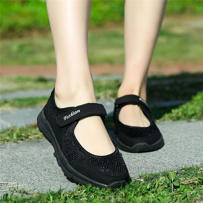 Casual Shoes Woman Flats Breathable Mesh Ladies Shoes