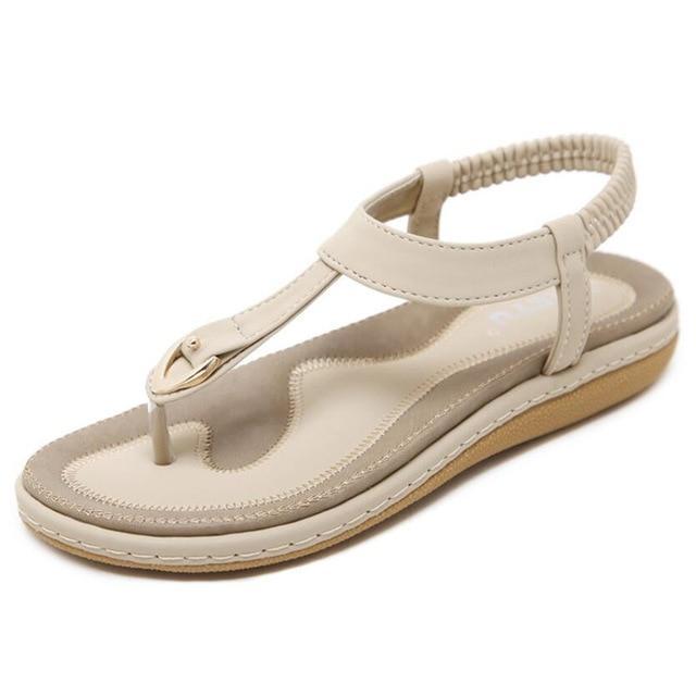 Women Bohemia Ethnic Flip Flops Soft Flat Sandals