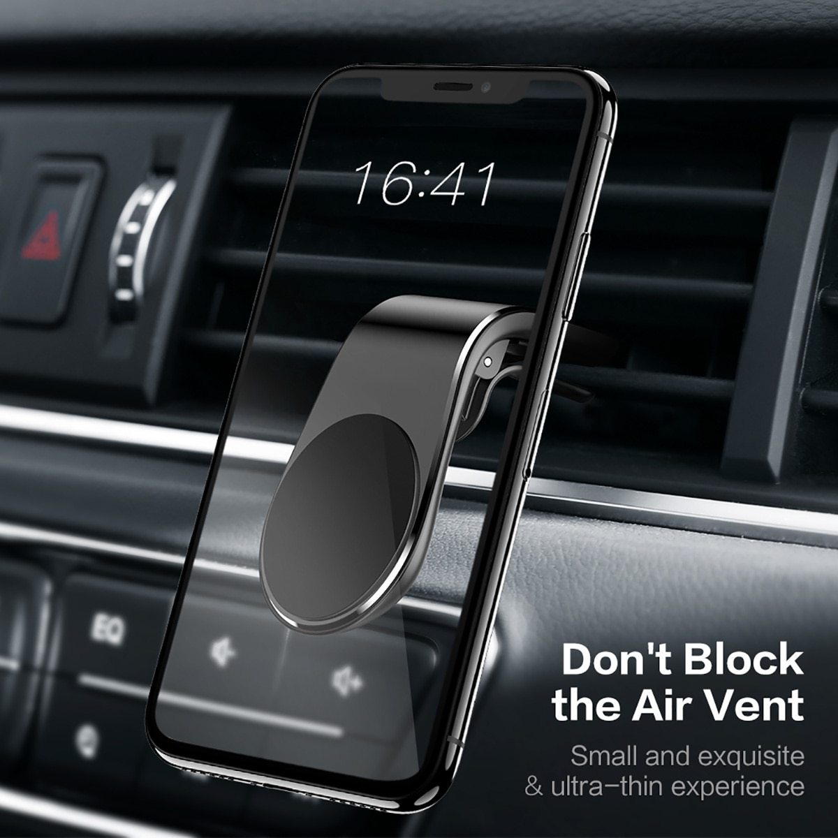 IcoolGadgets Magnetic Car Phone Holder L Shape Air Vent Mount Stand in Car GPS Mobile Phone Holder For iPhone X Samsung S9 Xiaomi