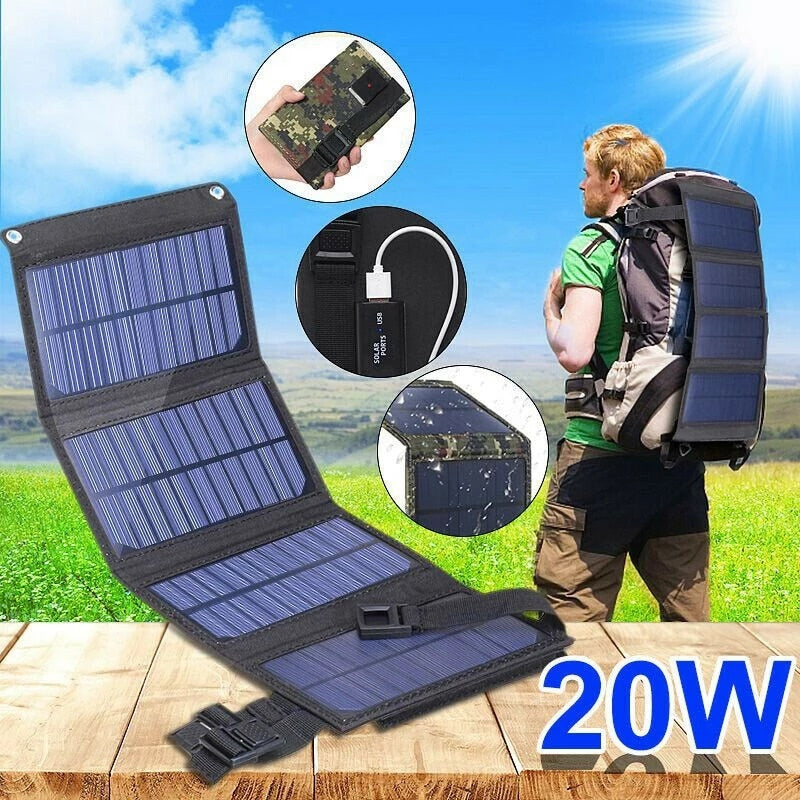 Fold-able 20W Solar Charger Panel