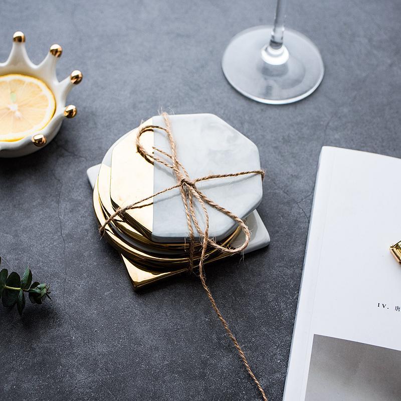 Marble and Gold Coaster
