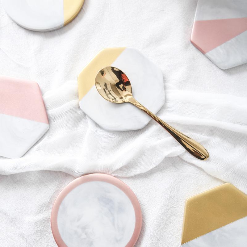 Marble and Gold Coaster