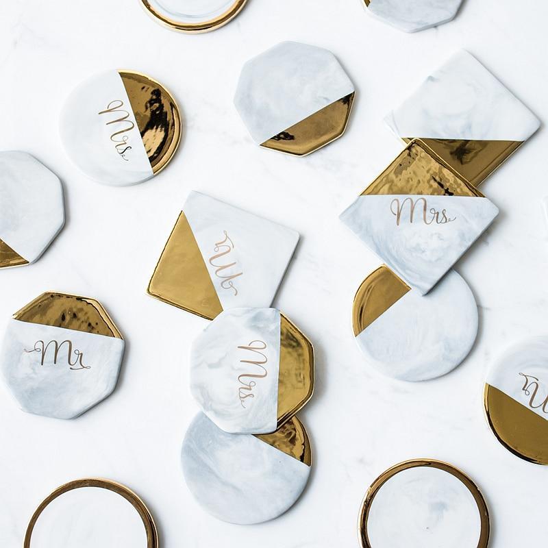 Marble and Gold Coaster