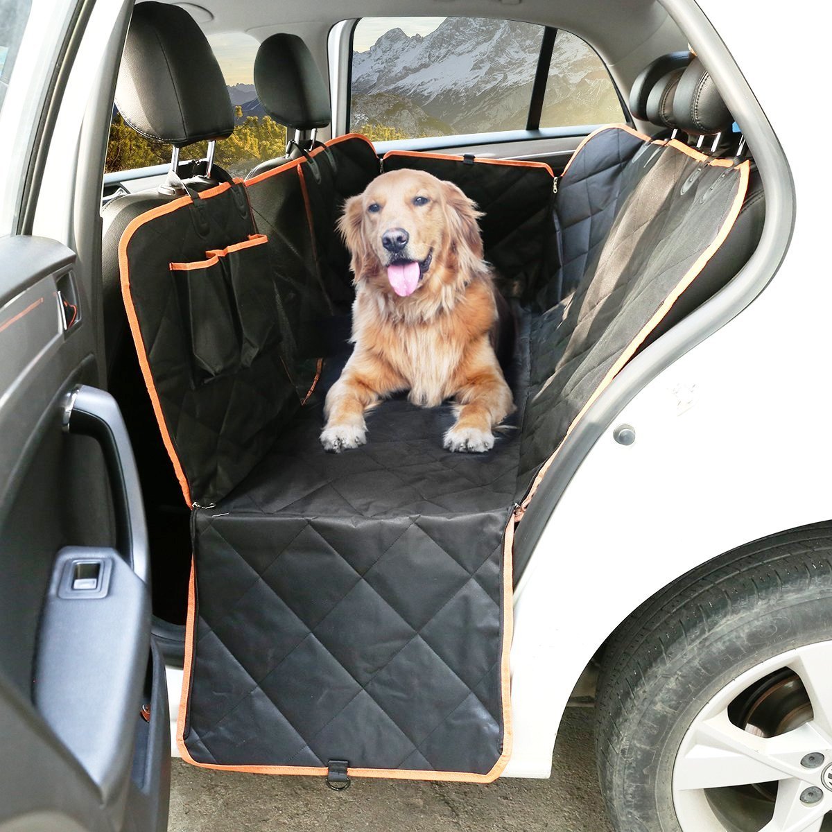 Waterproof Quilted Non-slip Pet Dog Car Seat Cover /  Car Back Seat Covers