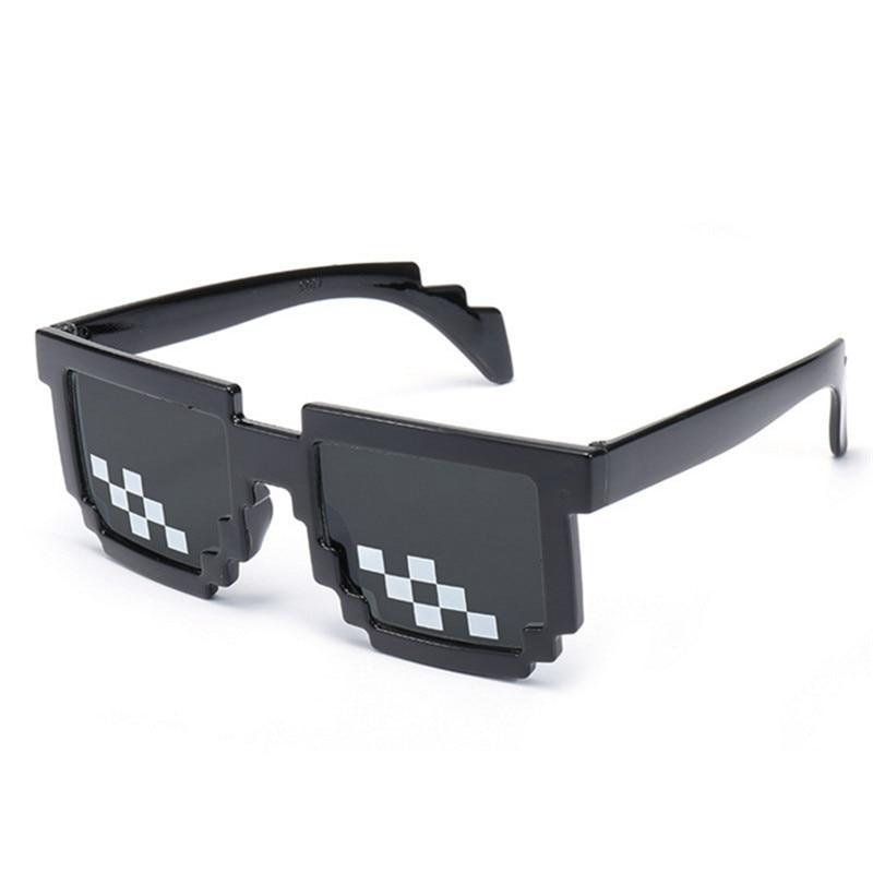 Wear Cool Glasses 8 Bit MLG Pixelated Sunglasses Men Women Brand Thug Life Party Eyeglasses Mosaic Vintage Eyewear