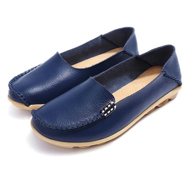 Women Flats Slip On Women Loafers Soft Moccasins With Genuine Leather