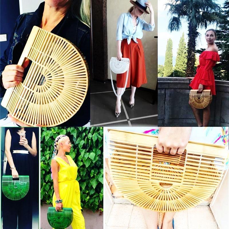Womens Handbag Made From Natural Bamboo