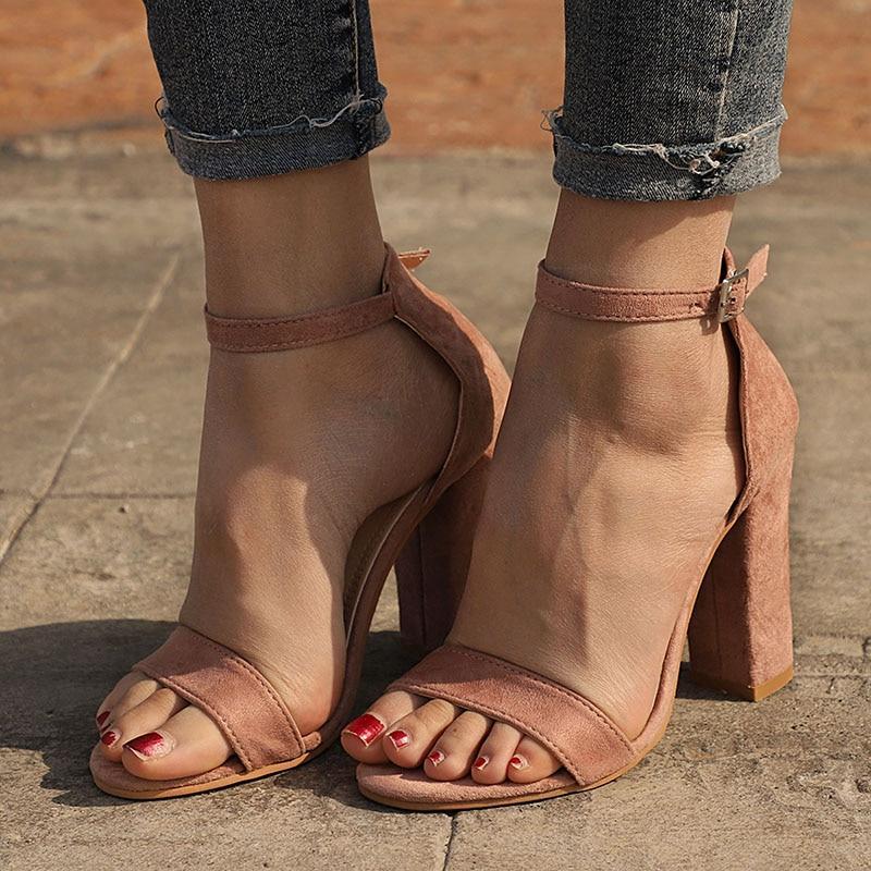 Women Sandals Ankle Strap Shoes Woman High Heels Sandals