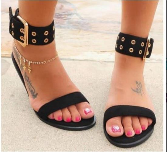 Women flats sandals gladiator  transparent open toe jelly shoes