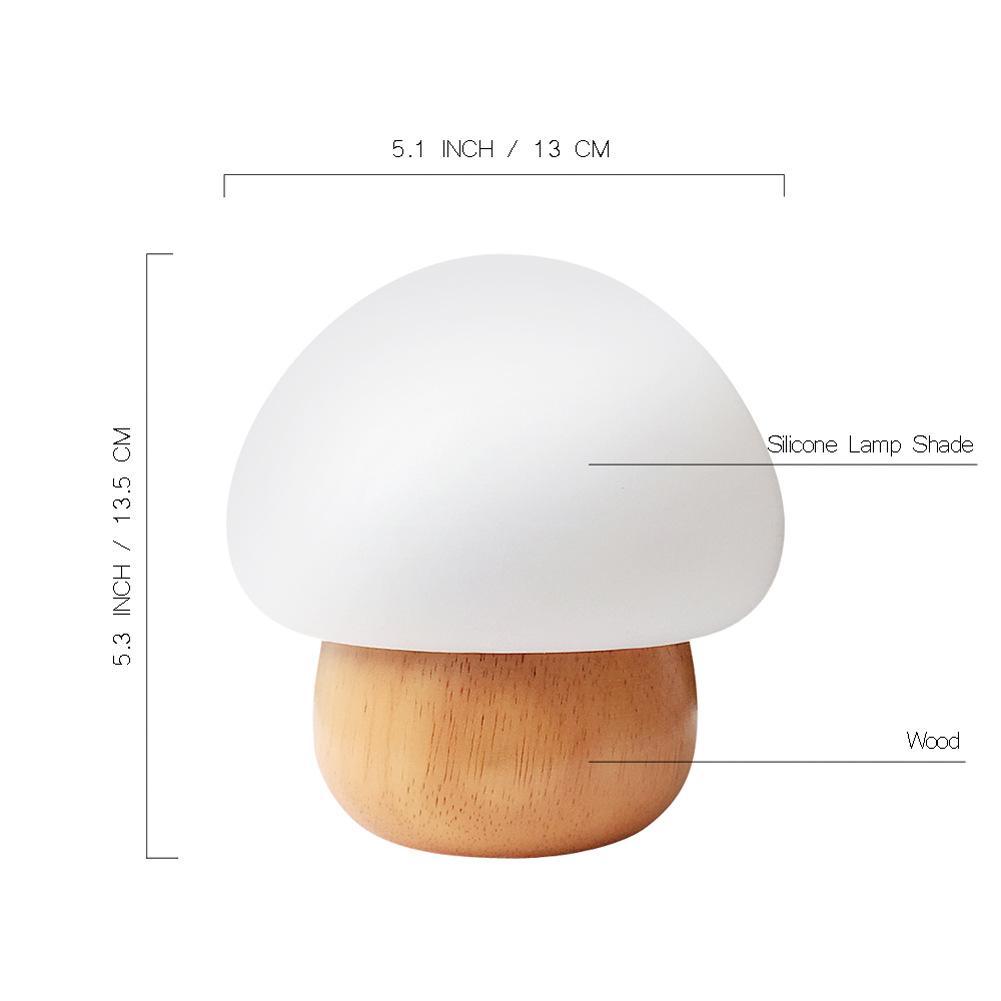 Wooden Mushroom Night Light