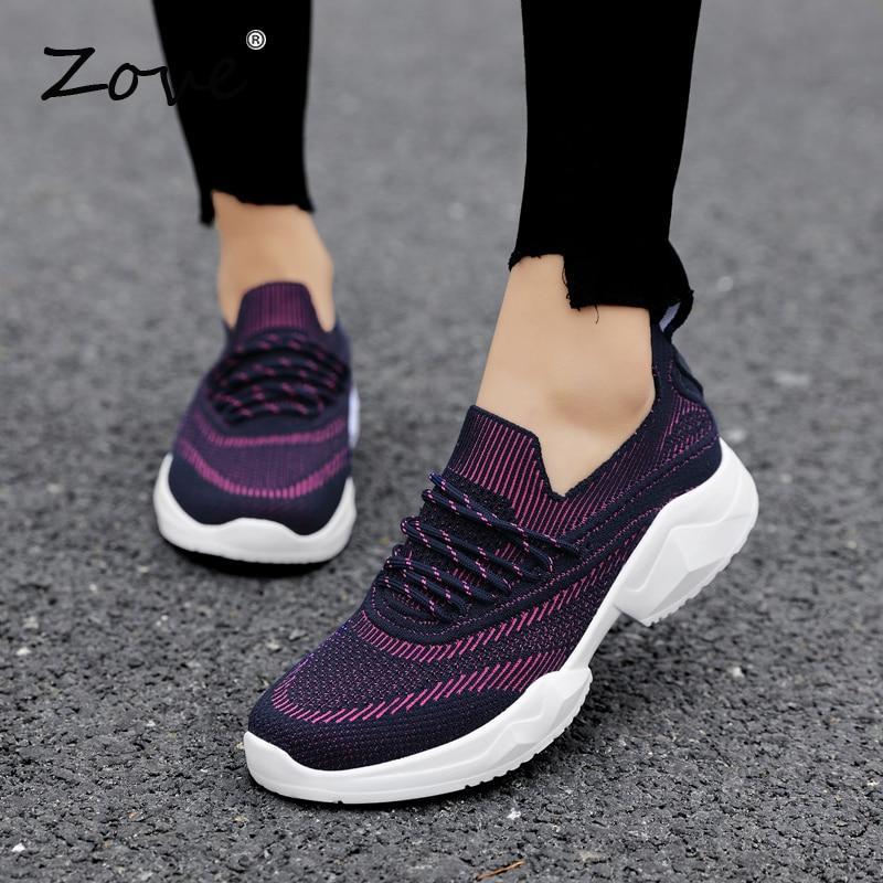 Women Flat Sneakers Shoes Breathable Walking Tennis Shoes
