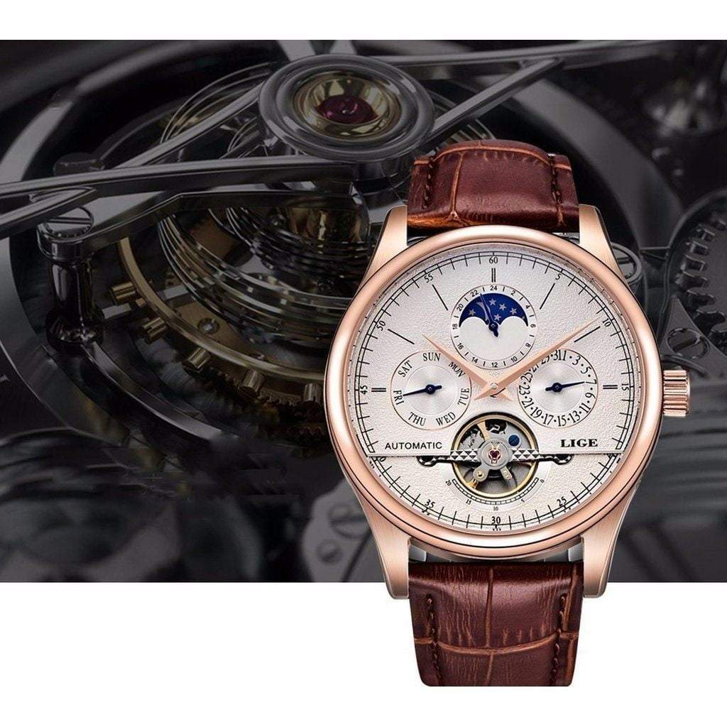 LIGE Automatic Mechanical Brand Watch