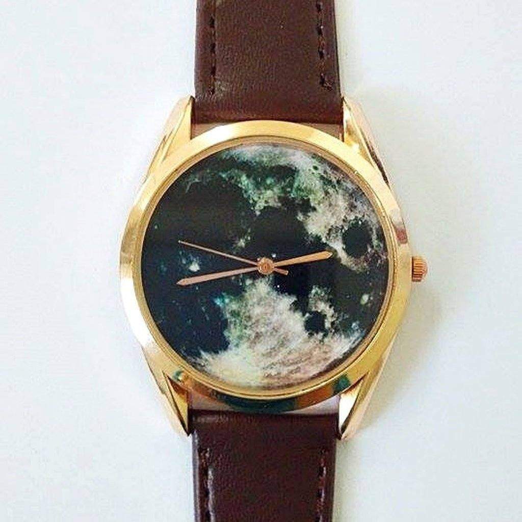 Moon Watch, Vintage Style Leather Watch