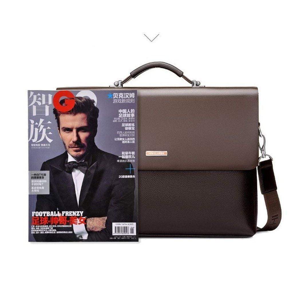 New Business Mens Leather Briefcase
