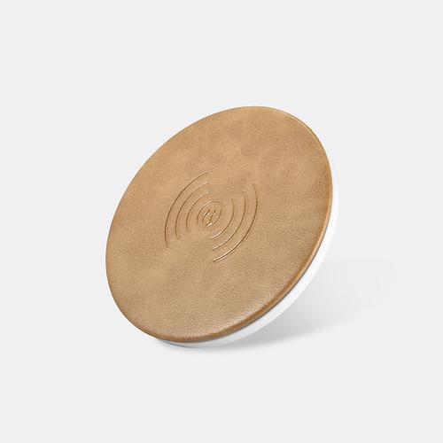 Leather Wireless Fast Charger for iPhone & Samsung