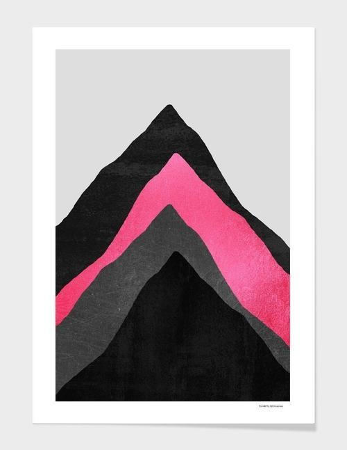 Four Mountains  Pink  Frame