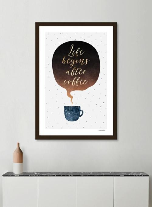 Life begins after coffee  Frame