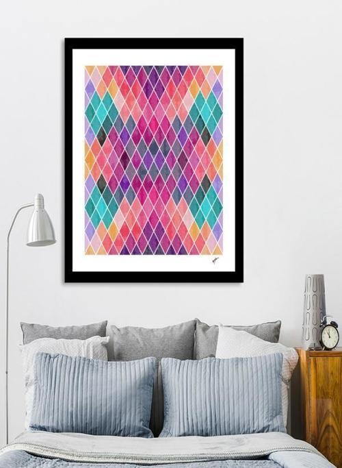 Watercolor Geometric Patterns Frame