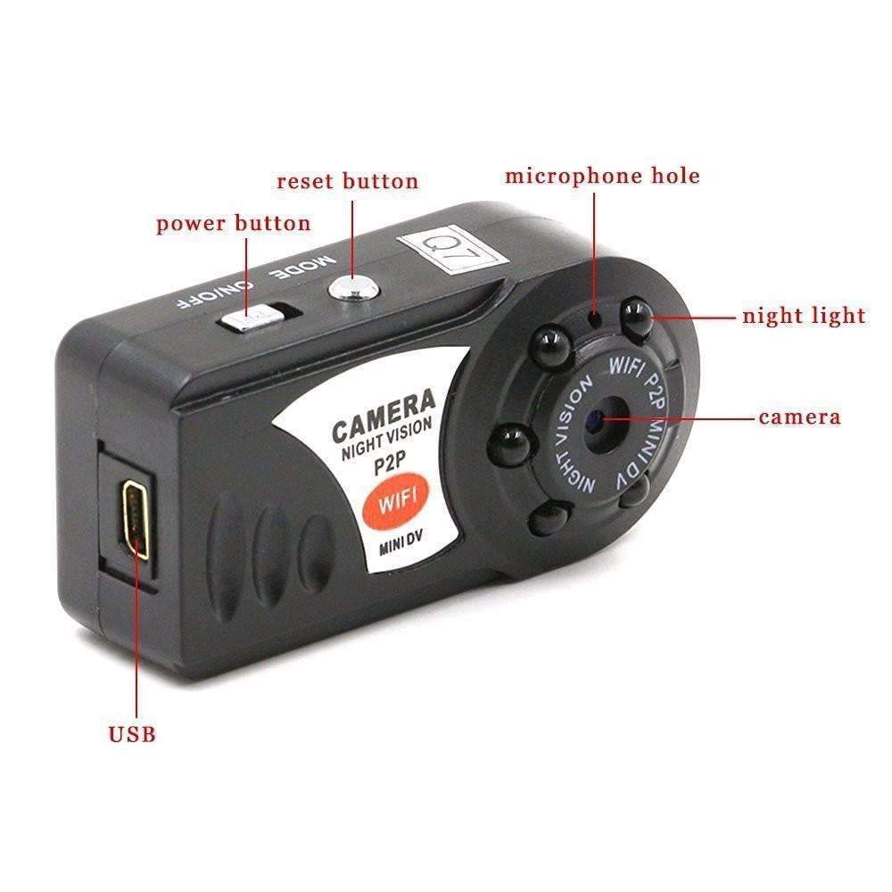 Q7 Mini Camcorder - Video Recorder Infrared & Night Vision Camera Motion Detection