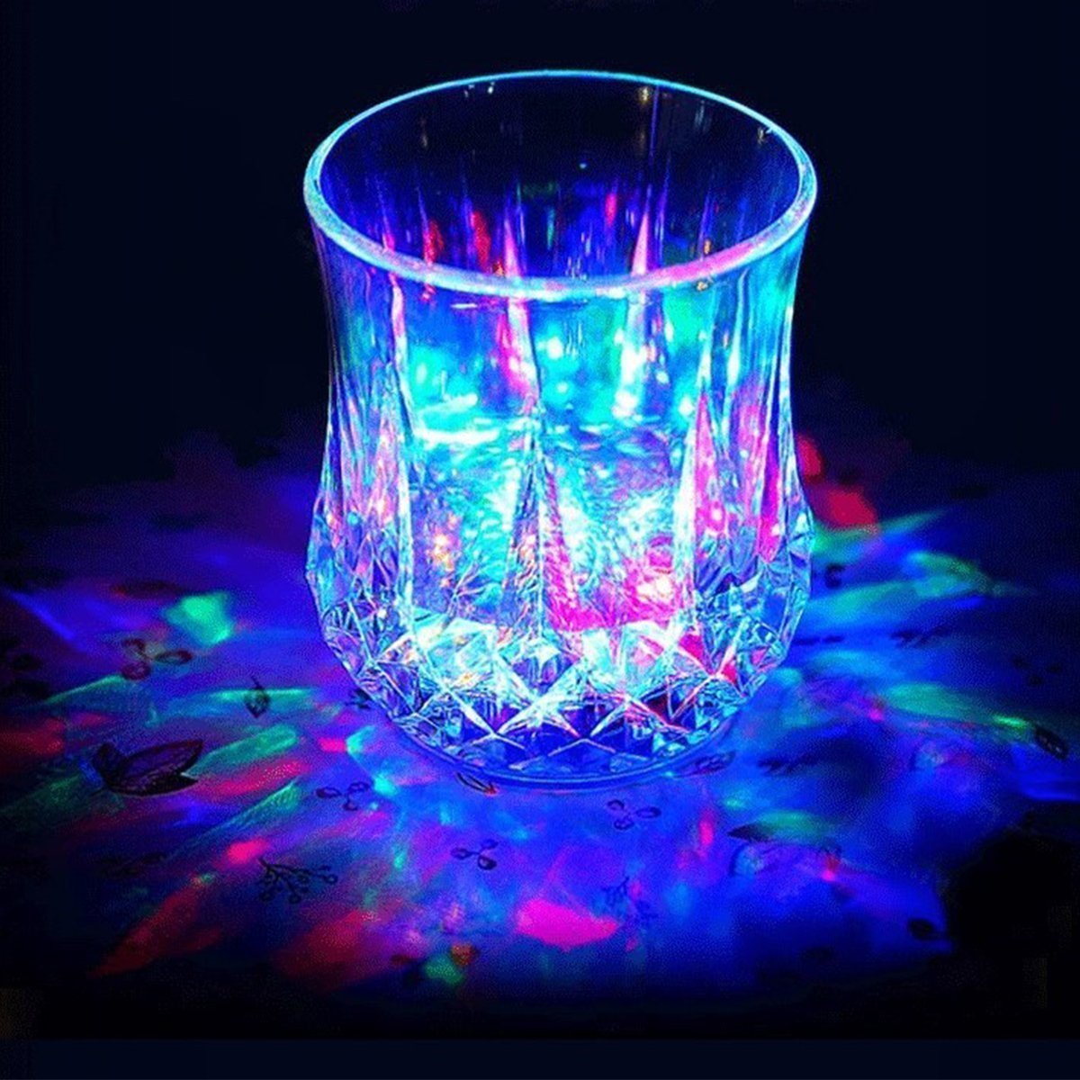 Liquid-activated LED Glass